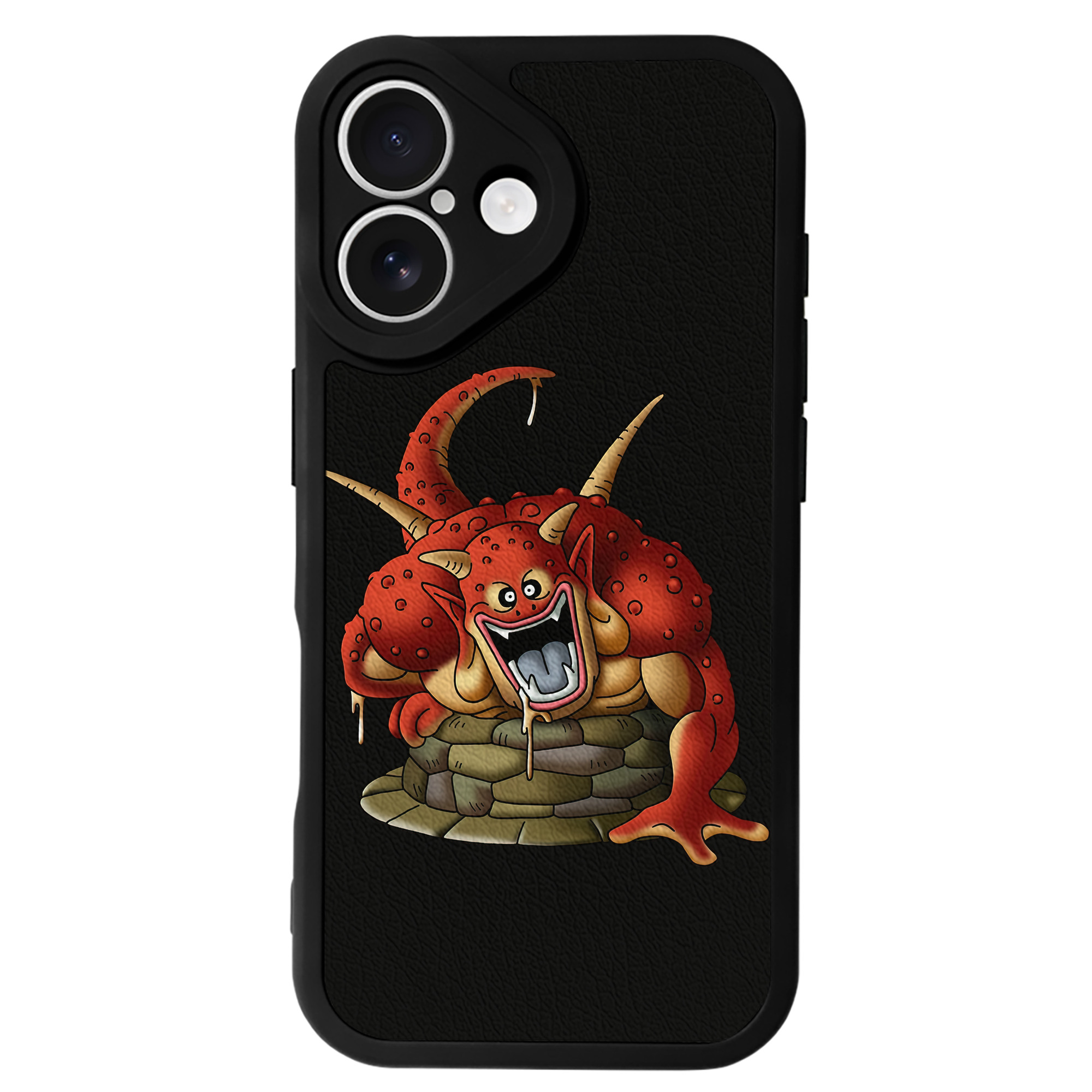 （画像用） ドラゴンクエスト Doragon Kuesuto Dragon Quest 【iPhone 16シリーズ対応】シリコンスマホケース（レザー調） 材質：シリコン